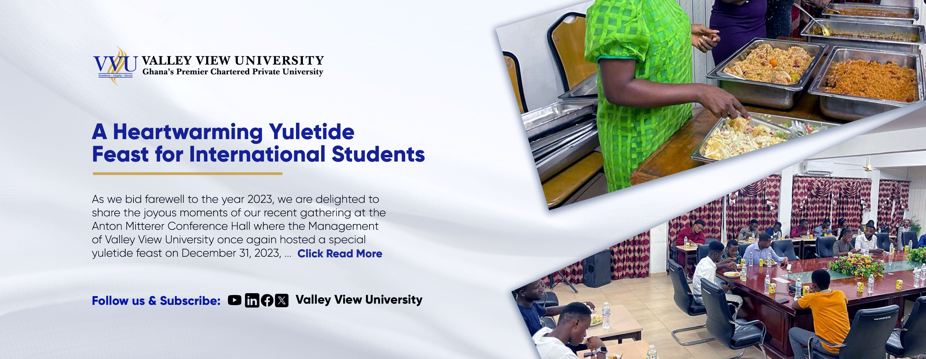 A Heartwarming Yuletide Feast for International Students at Valley View ...