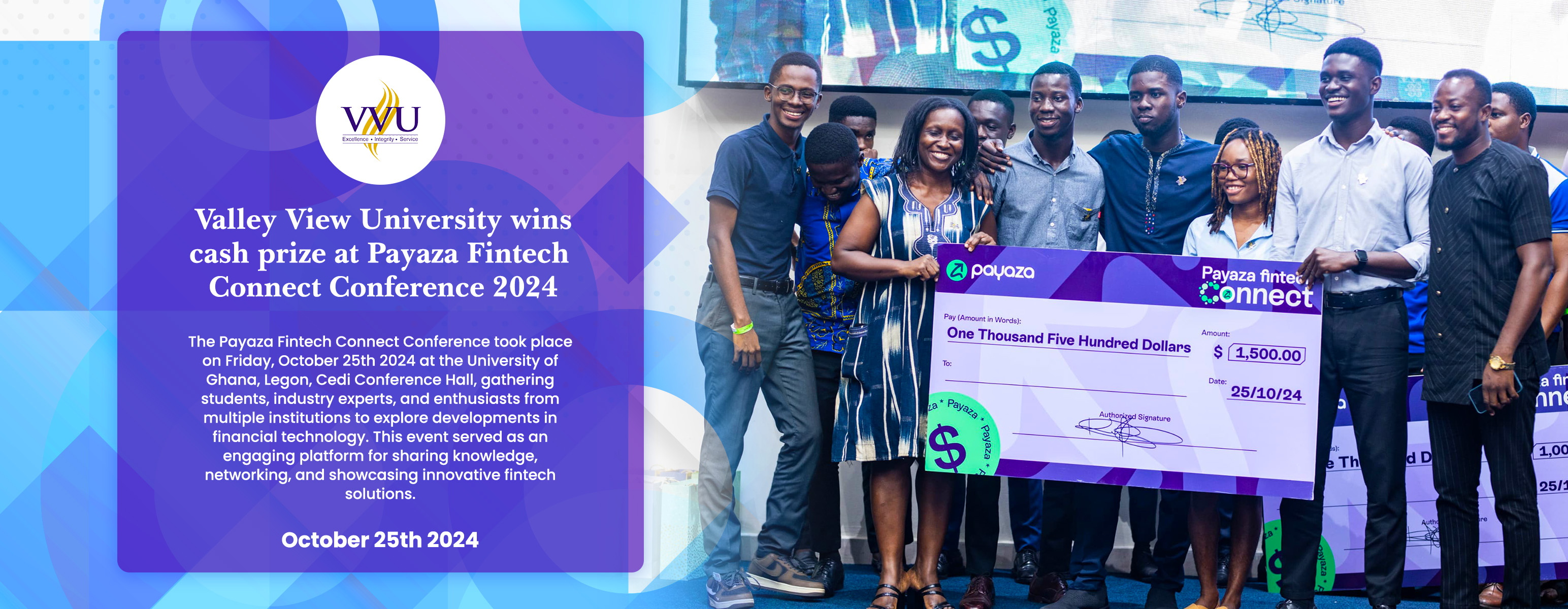Valley View University wins cash prize at Payaza Fintech Connect ...