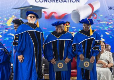 From Left Mr. Svanikier, H.E. Nana Addo And Hon. Osei Prempeh