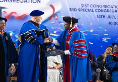 Mr. Svanikier Receiving His Honors