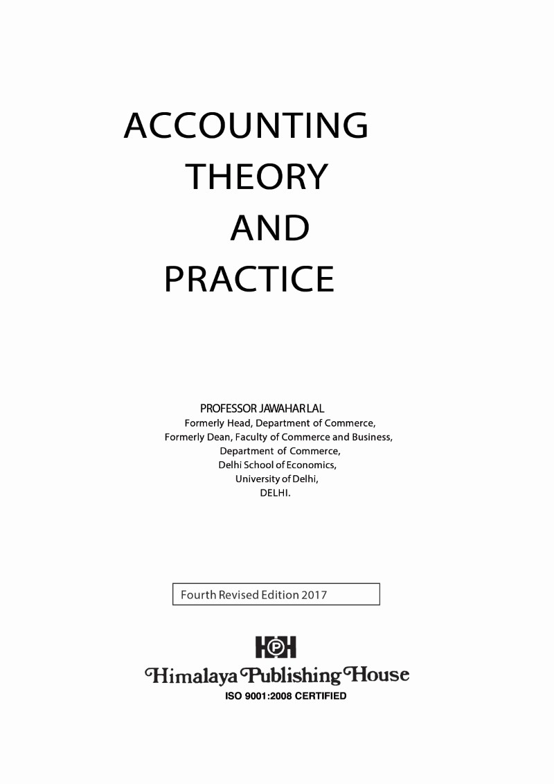 Accounting Theory & Practice